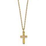 Black Hills Gold Cross Necklace 10k Tri-Color Gold 10BH694-18, MPN: 10BH694-18, 31902141218