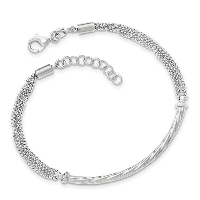 Polished 8 Inch with 1 Inch Ext. Bracelet Sterling Silver QG3926-8