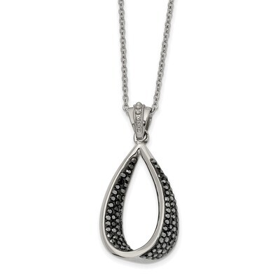 Preciosa Crystal &amp; Clay Underlay 22 Inch Necklace Stainless Steel Polished SRN2578-22 by Chisel, MP…