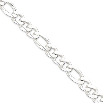 9 Inch 12.75mm Figaro Chain Sterling Silver QFG350-9, MPN: QFG350-9, 886774409924