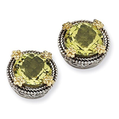 Lq Earrings Sterling Silver &amp; 14k Gold QTC260