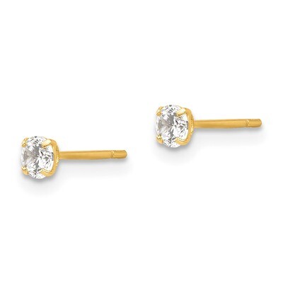 Synthetic Diamond Stud Post Earrings - 14k Gold SE2272 by Madi K, MPN: SE2272, 883957543895