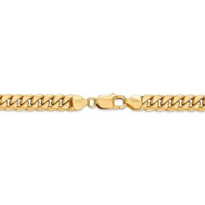 30 Inch 7.3mm Semi-Solid Miami Cuban Chain 14k Yellow Gold BC156-30, MPN: BC156-30, 886774564739