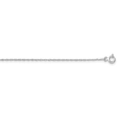 1.25mm Loose Rope Chain 16 Inch Sterling Silver Rhodium-Plated QPE65R-16, MPN: QPE65R-16,