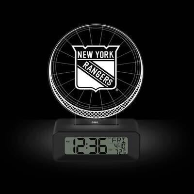 Game Time New York Rangers LED 3D Illusion Alarm Clock GM25318-NYR, MPN: GM25318-NYR, 81006814143