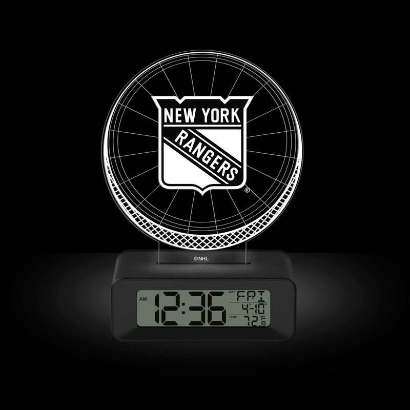 Game Time New York Rangers LED 3D Illusion Alarm Clock GM25318-NYR