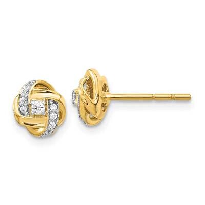 Post Earrings 14k Gold Diamond EM5508-013-YA, MPN: EM5508-013-YA, 883957273372