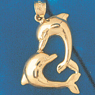 Dazzlers Jewelry Dolphin Pendant Necklace Charm Bracelet in Yellow, White or Rose Gold 365, MPN: DZ…