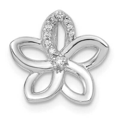 1/20Ct. Diamond Flower Chain Slide 14k White Gold PM3977-005-WA, MPN: PM3977-005-WA, 883957756295
