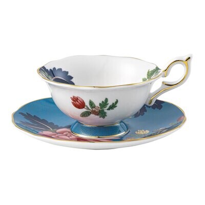 Wedgwood Wonderlust Sapphire Garden Teacup &amp; Saucer 1057269, MPN: 1057269, 701587442190