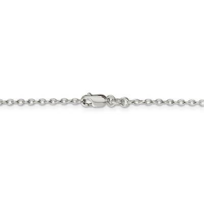 30 Inch 2.25mm Oval cable chain Sterling Silver QFC93-30, MPN: QFC93-30, 886774038278