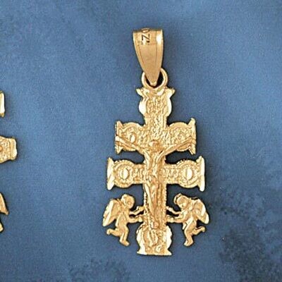 Dazzlers Jewelry Jesus Christ on Cross Pendant Necklace Charm Bracelet in Yellow, White or Rose Gol…