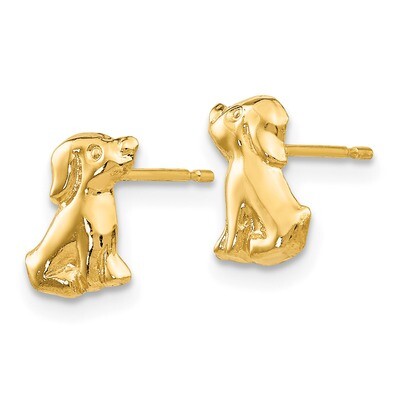 Dog Post Earrings - 14k Gold SE2054 by Madi K, MPN: SE2054, 883957005812