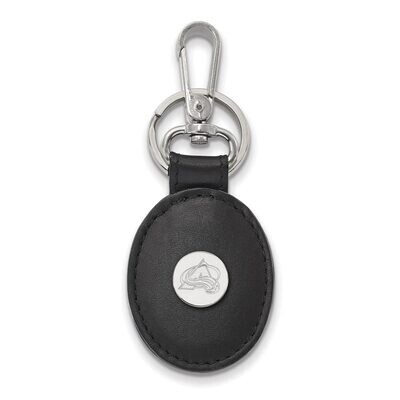 Colorado Avalanche Black Leather Oval Key Chain Sterling Silver SS011AVA-K1, MPN: SS011AVA-K1, 8867…