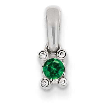 1 Birthstone Family Jewelry Diamond Semi-Set Pendant 14k White Gold XMPW31/1, MPN: XMPW31/1, 883957…