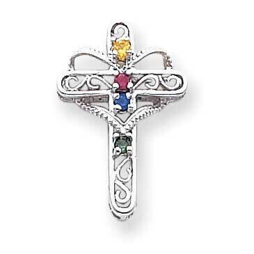 Synthetic Diamond Family Jewelry Pendant 14k White Gold XMP6/4SY, MPN: XMP6/4SY, 883957143118