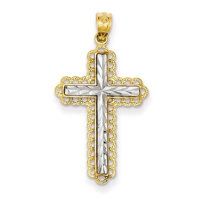 Diamond Cut Cross Pendant 14k Gold C4506, MPN: C4506, 886774618128