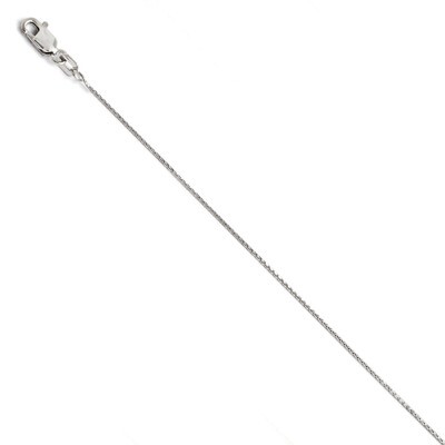 Leslie&#39;s 0.65mm Diamond-cut Wheat Chain 18 Inch - 10k White Gold HB-8211-18, MPN: 8211-18, 88677454…