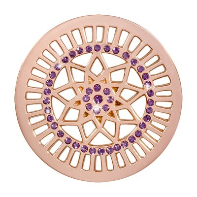 Nikki Lissoni Purple Magic Rose Gold-Plated 33mm Coin C1403RGM, MPN: C1403RGM, 8718627469545