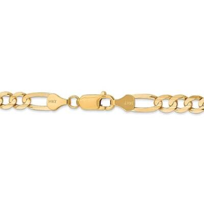 26 Inch 6mm Concave Open Figaro Chain 14k Yellow Gold LFG160-26, MPN: LFG160-26, 191101979873