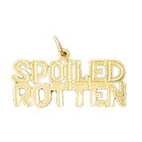 Dazzlers Jewelry Spoiled Rotten Pendant Necklace Charm Bracelet in Yellow, White or Rose Gold 10589…