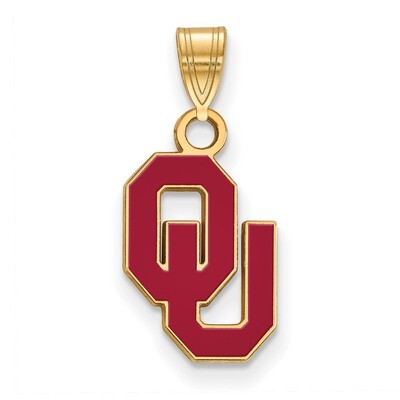 University of Oklahoma Small Enamel Pendant Gold-plated Sterling Silver GP030UOK, MPN: GP030UOK, 88…