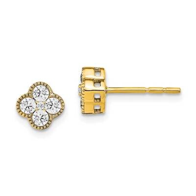 Diamond Vs/Si, D E F, Bloom Post Earrings 14k Yellow Gold True Origin Lab Grown EM6346-050-YLD, MPN…