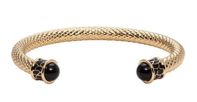 Halcyon Days Salamander Black Gold Torque Bangle Bracelet BRSAL02STG, MPN: BRSAL02STG,
