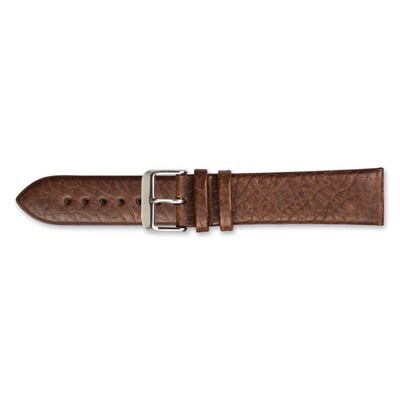 20mm Brown Distrssed Leather Watch Band 7.75 Inch Silver-tone Buckle BAW320-20, MPN: BAW320-20, 602…