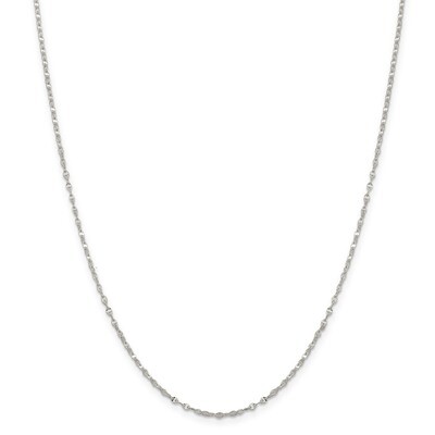 20 Inch 1.75mm Fancy Wave Link Chain Sterling Silver QFC192-20, MPN: QFC192-20, 886774408989