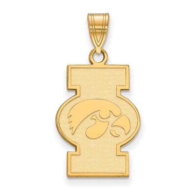 University of Iowa Large Pendant Gold-plated Silver GP075UIA, MPN: GP075UIA, 886774954868