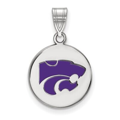 Kansas State University Medium Enamel Disc Pendant Sterling Silver SS040KSU, MPN: SS040KSU, 8867746…