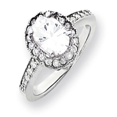 Cubic Zirconia Diamond Ring 14k white Gold 8x6mm Oval Y4420CZ/A, MPN: Y4420CZ/A, 883957358758
