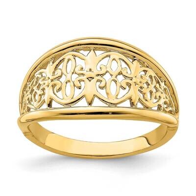 Tapered Edge Ring 14k Gold Cut-out K4605, MPN: K4605, 637218140121