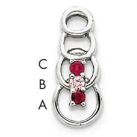 3 Synthetic Stone Family Pendant 14k White Gold XMPW51/3SY, MPN: XMPW51/3SY, 883957150550