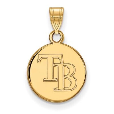 Tampa Bay Rays Small Disc Pendant 10k Yellow Gold 1Y008DEV, MPN: 1Y008DEV, 886774805184