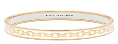 Halcyon Days 6mm Chain Cream Gold Small Bangle Bracelet PBCHA0406GS, MPN: PBCHA0406GS,
