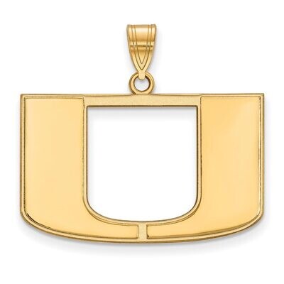University of Miami Large Pendant 14k Yellow Gold 4Y004UMF, MPN: 4Y004UMF, 886774863290
