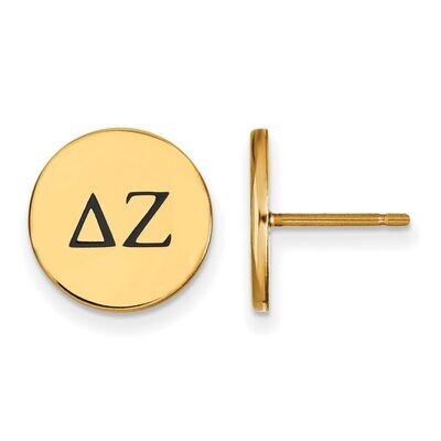 Delta Zeta Enameled Post Earrings Gold-plated Silver GP033DZ, MPN: GP033DZ, 886774935683