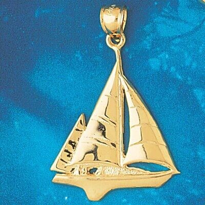 Dazzlers Jewelry Sailboat Pendant Necklace Charm Bracelet in Yellow, White or Rose Gold 1240, MPN: …