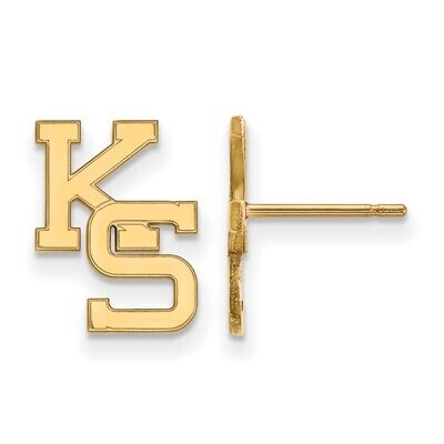 Kansas State University Small Post Earring Gold-plated Silver GP051KSU, MPN: GP051KSU, 886774947662