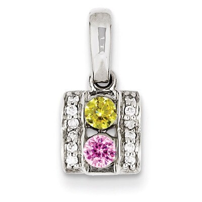 2 Birthstones Family Jewelry Diamond Semi-Set Pendant 14k White Gold XMPW44/2, MPN: XMPW44/2, 88395…