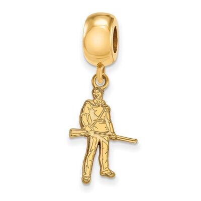 West Virginia University Bead Charm Small Dangle Gold-plated Silver GP060WVU, MPN: GP060WVU, 886774…
