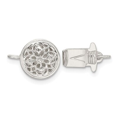 9.1mm Polished Pearl Bead Clasp Sterling Silver SS3547, MPN: SS3547,