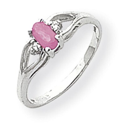 Pink Sapphire Diamond Ring 14k white Gold 5x3mm Oval Y2080SP/A, MPN: Y2080SP/A, 883957704920