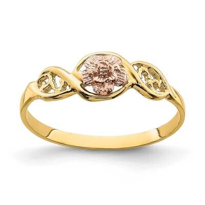 Flower Ring 14k Two-tone Gold R932, MPN: R932, 196904042779