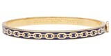 Halcyon Days 6mm Chain Deep Cobalt Gold Hinged Bangle Bracelet HBSCH1806G, MPN: HBSCH1806G,