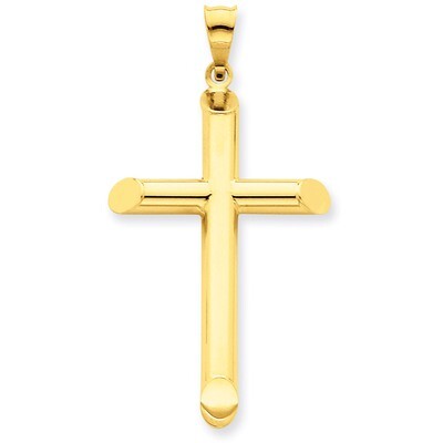 3-D Polished Hollow Cross Pendant 14k Gold K3611, MPN: K3611, 886774100654