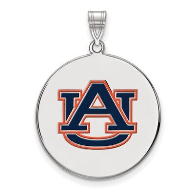 Auburn University Extra Large Enamel Disc Pendant Sterling Silver SS079AU, MPN: SS079AU, 8867746783…