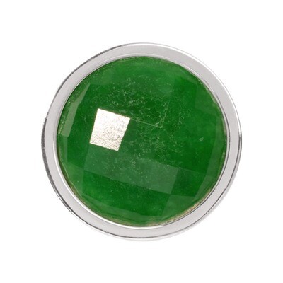 Nikki Lissoni Faceted Dyed Green Quartzite Silver-Plated 23mm Coin C1323SS, MPN: C1323SS, 871862746…